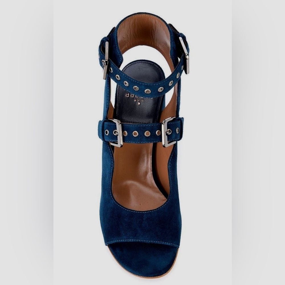 Laurence Dacade Dark Blue Velvet Sandal